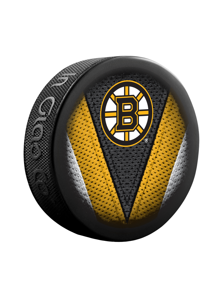 NHL Boston Bruins Stitch Souvenir Collector Hockey Puck