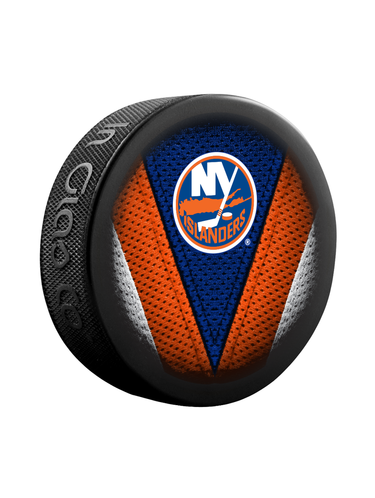 NHL New York Islanders Stitch Souvenir Collector Hockey Puck
