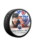 NHLPA Connor McDavid #97 Edmonton Oilers Souvenir Hockey Puck In Cube