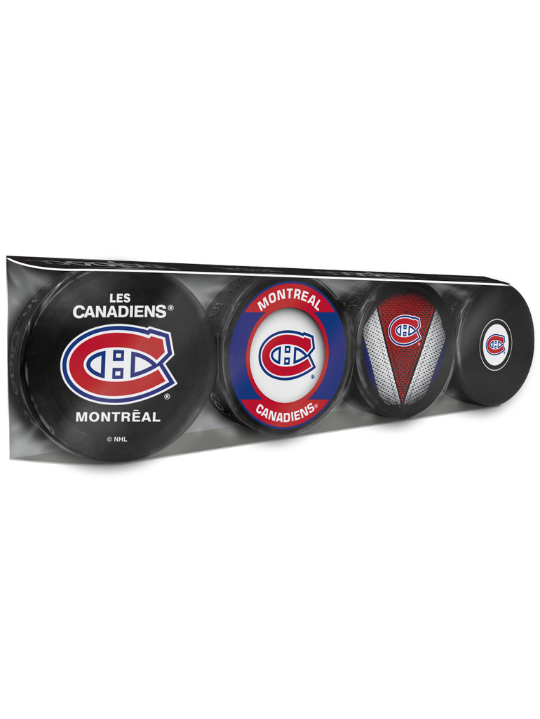 NHL Montreal Canadiens Souvenir Hockey Puck Collector's 4-Pack