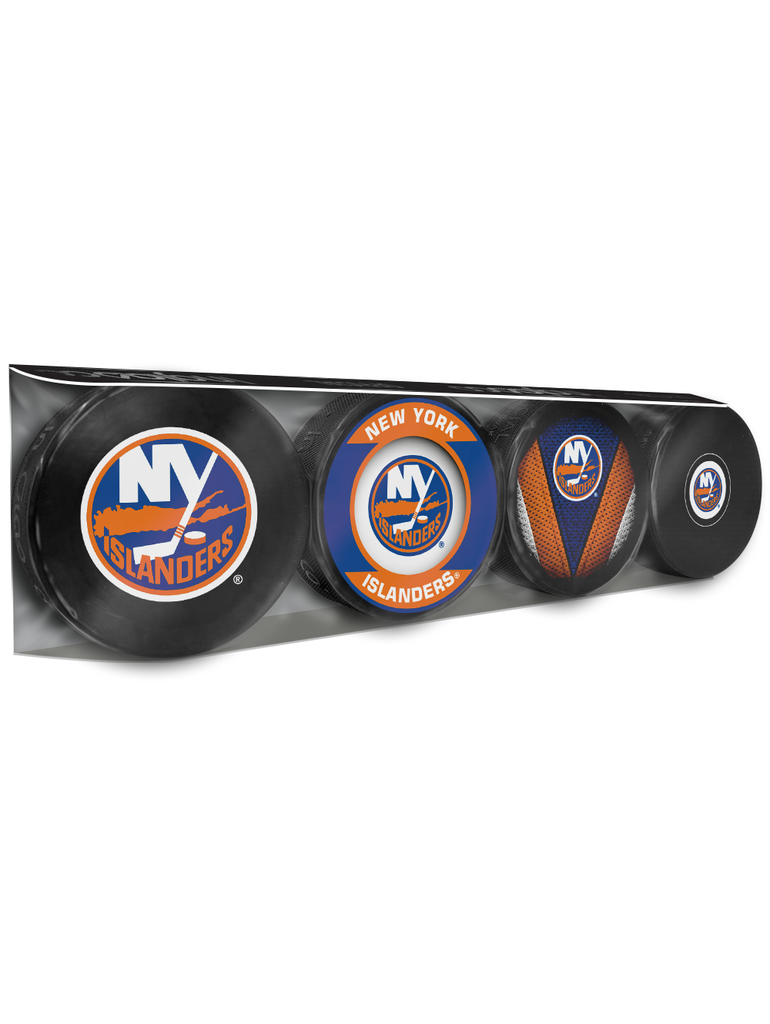 NHL New York Islanders Souvenir Hockey Puck Collector's 4-Pack