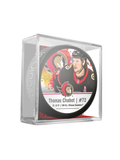 NHLPA Thomas Chabot #72 Ottawa Senators Souvenir Hockey Puck In Cube