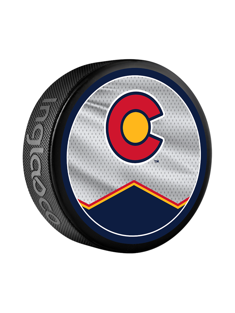 NHL Colorado Avalanche Reverse Retro Jersey 2022 Souvenir Collector Hockey Puck