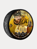 NHLPA Phil Kessel Vegas Golden Knights 400 Goals Souvenir Hockey Puck In Cube