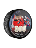 NHLPA Alex Ovechkin Washington Capitals 800 Goals Souvenir Hockey Puck In Cube