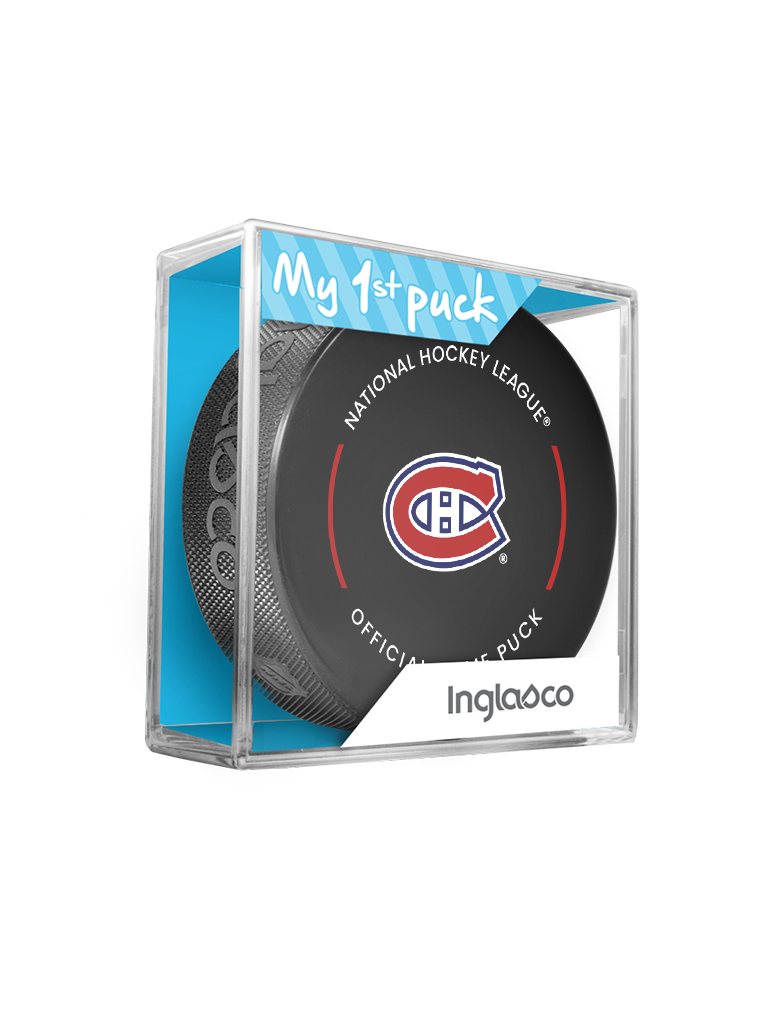 NHL Montreal Canadiens Officially Licensed 2023-2024 Team Game Puck Design In Cube - New Fan Blue