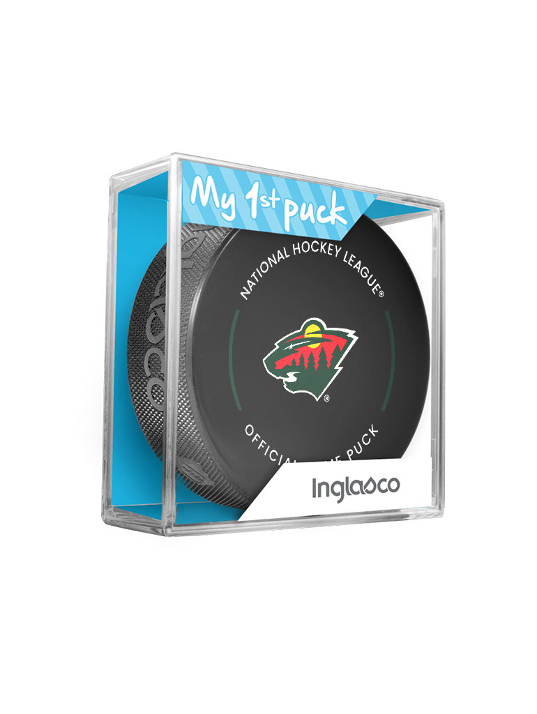 NHL Minnesota Wild Officially Licensed 2023-2024 Team Game Puck Design In Cube - New Fan Blue