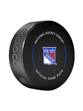 NHL New York Rangers Officially Licensed 2023-2024 Team Game Puck Design In Cube - New Fan Blue