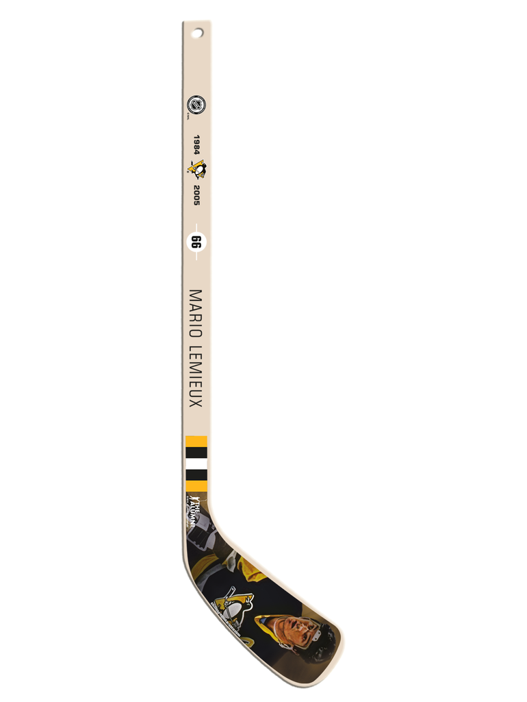 NHLAA Alumni Series Mario Lemieux Pittsburgh Penguins Wood Player Mini Stick