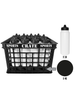Coach Crate With Membrane-Top Bottles: Includes 1 Black Sports Crate With 40 Black Slovakian 6oz Hockey Pucks And 16 White 1L Tallboy Bottles