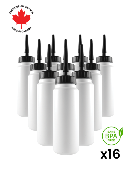 Coach Crate With Straw Pull-Top Bottles: Shop Canadian! Includes 1 Black Sports Crate With 40 Black Canadian Pro 6oz Hockey Pucks And 16 White 1L Tallboy Bottles