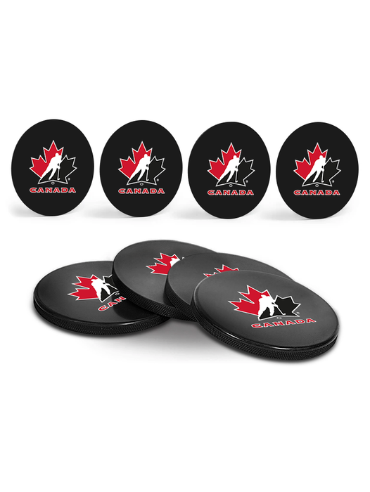 Hockey Canada Hockey Puck Drink Coasters (4-Pack) In Cube