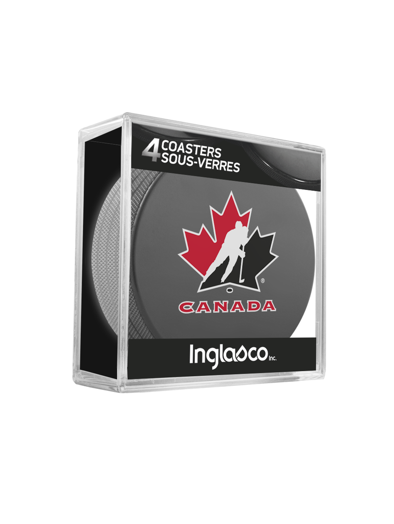 Hockey Canada Hockey Puck Drink Coasters (4-Pack) In Cube