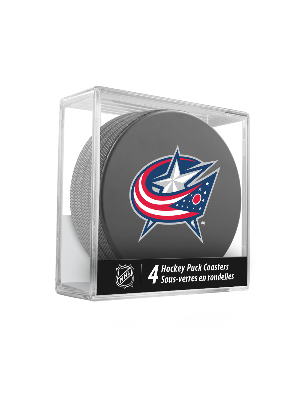 NHL Columbus Blue Jackets Hockey Puck Drink Coasters (4-Pack) In Cube ...