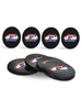 USA Hockey Hockey Puck Drink Coasters (4-Pack) In Cube
