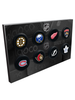 NHL Mini Hockey Puck Tabletop Display. This mini puck collection features all 8 Atlantic Division NHL Teams- collect all four divisions!