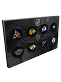 NHL Mini Hockey Puck Tabletop Display. This mini puck collection features all 8 Central Division NHL Teams- collect all four divisions!