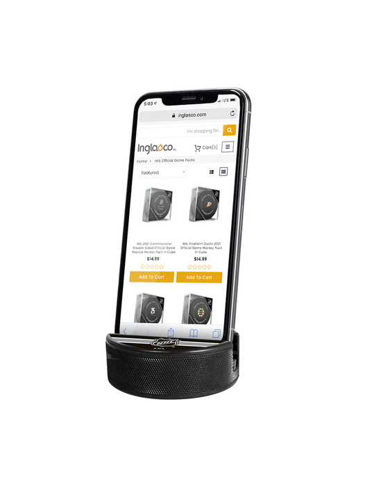 NHL Boston Bruins Hockey Puck Media Device Holder